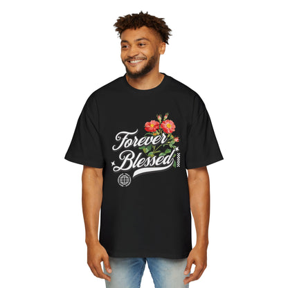 FOREVER BLESSED Men's Heavy Oversized Cotton Tee