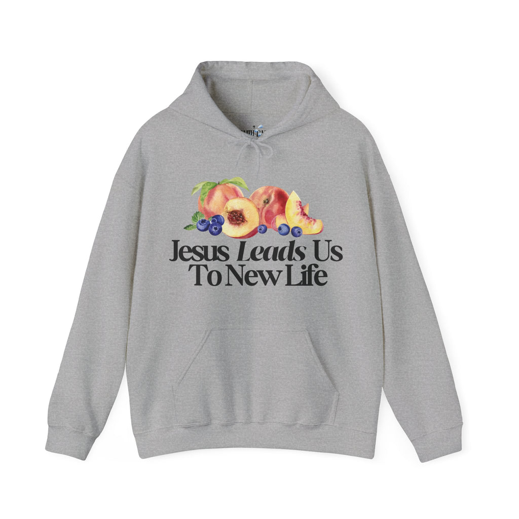 JESUS LEADS US TO NEW LIFE Unisex Heavy Blend Hoodie