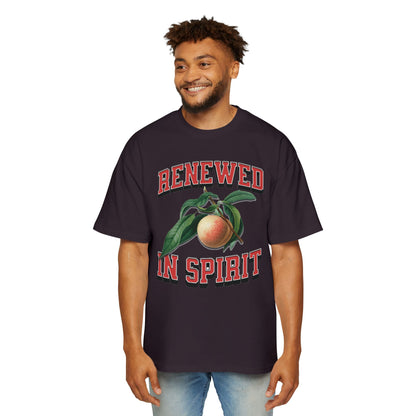 RENEWED IN SPIRIT Men's Heavy Oversized Cotton Tee