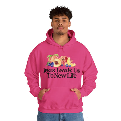 JESUS LEADS US TO NEW LIFE Unisex Heavy Blend Hoodie