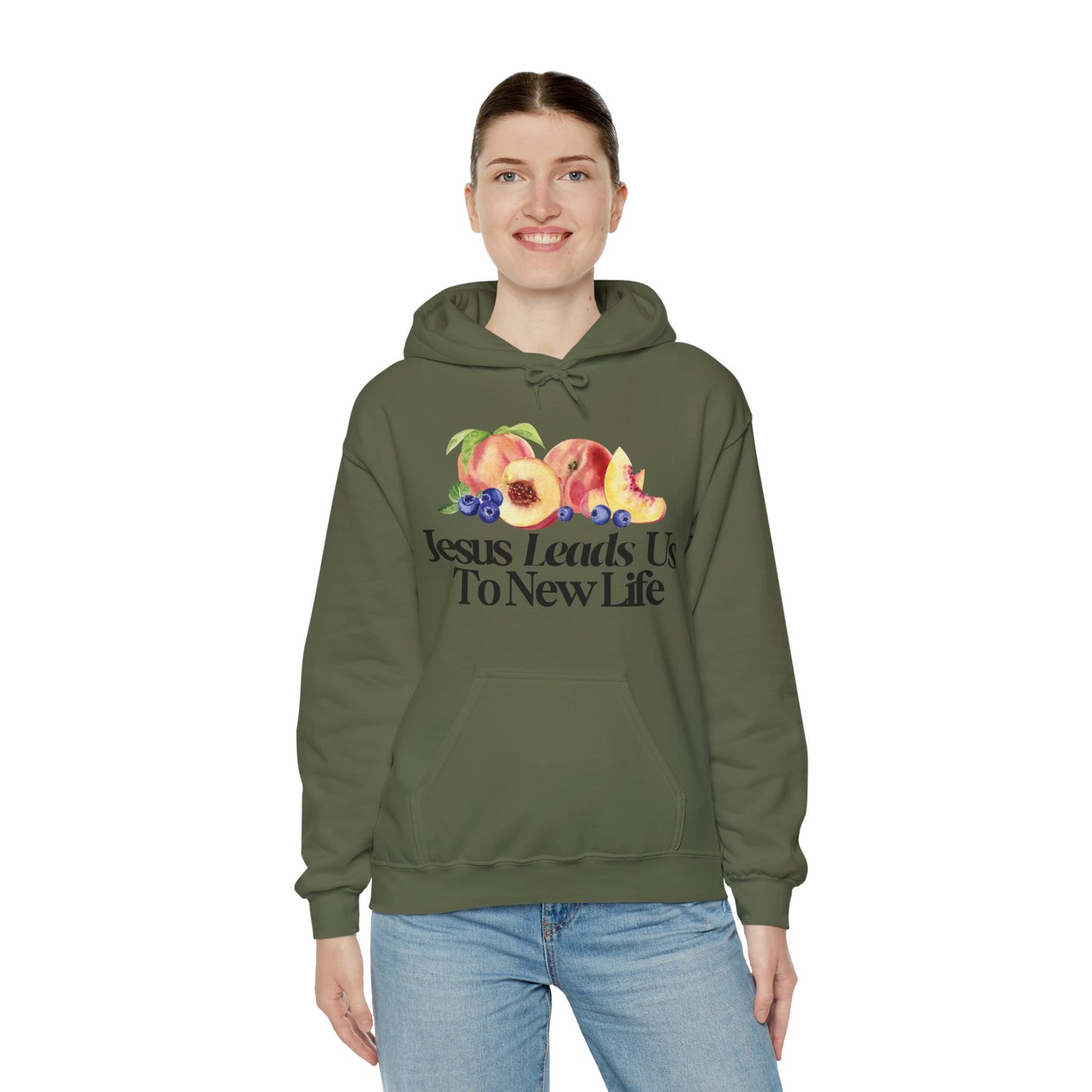 JESUS LEADS US TO NEW LIFE Unisex Heavy Blend Hoodie