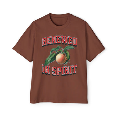 RENEWED IN SPIRIT Men's Heavy Oversized Cotton Tee