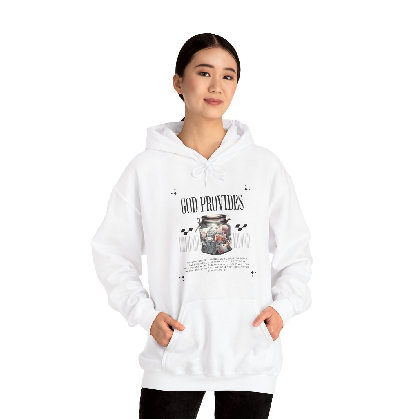 GOD PROVIDES Unisex Midweight Softstyle Fleece Hoodie