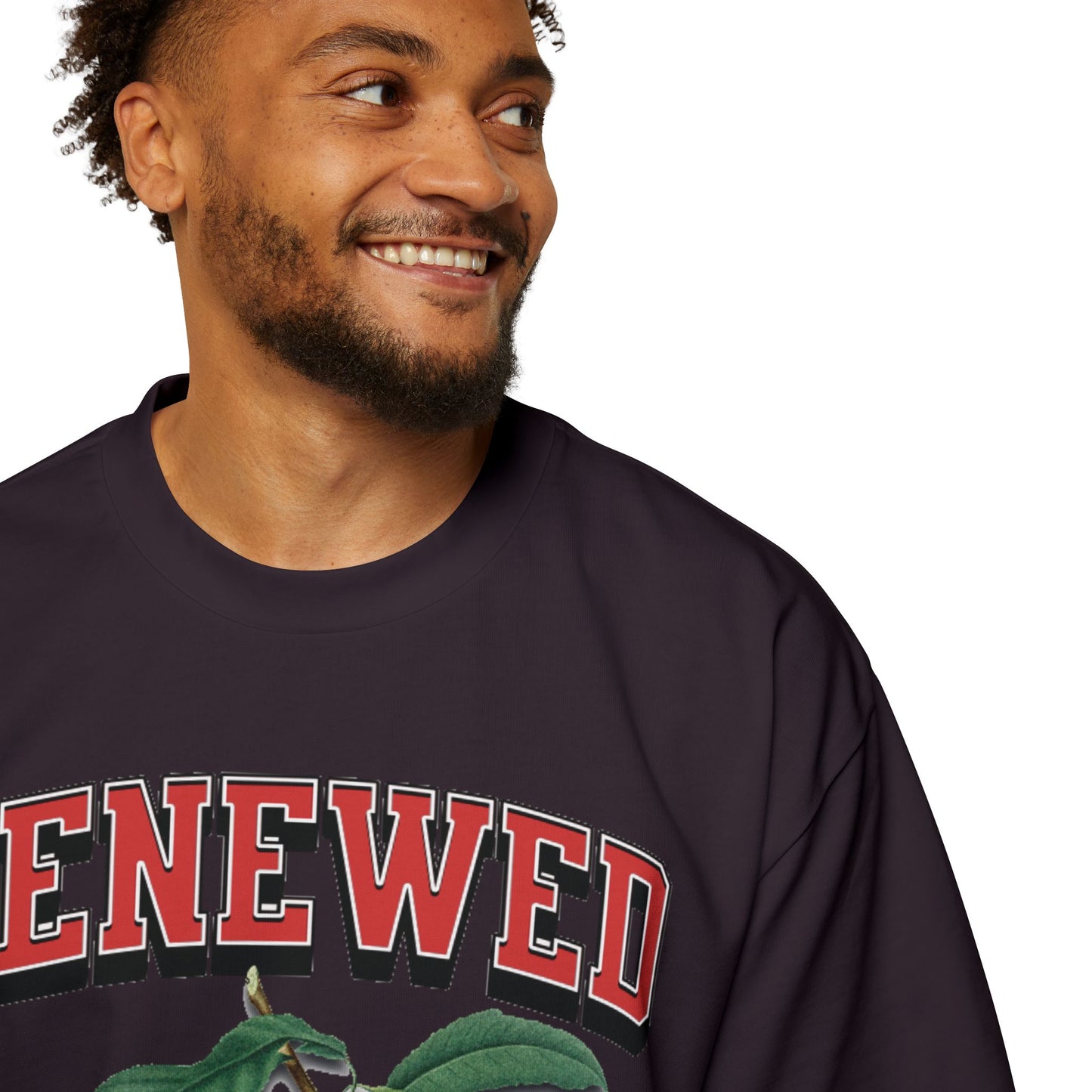 RENEWED IN SPIRIT Men's Heavy Oversized Cotton Tee