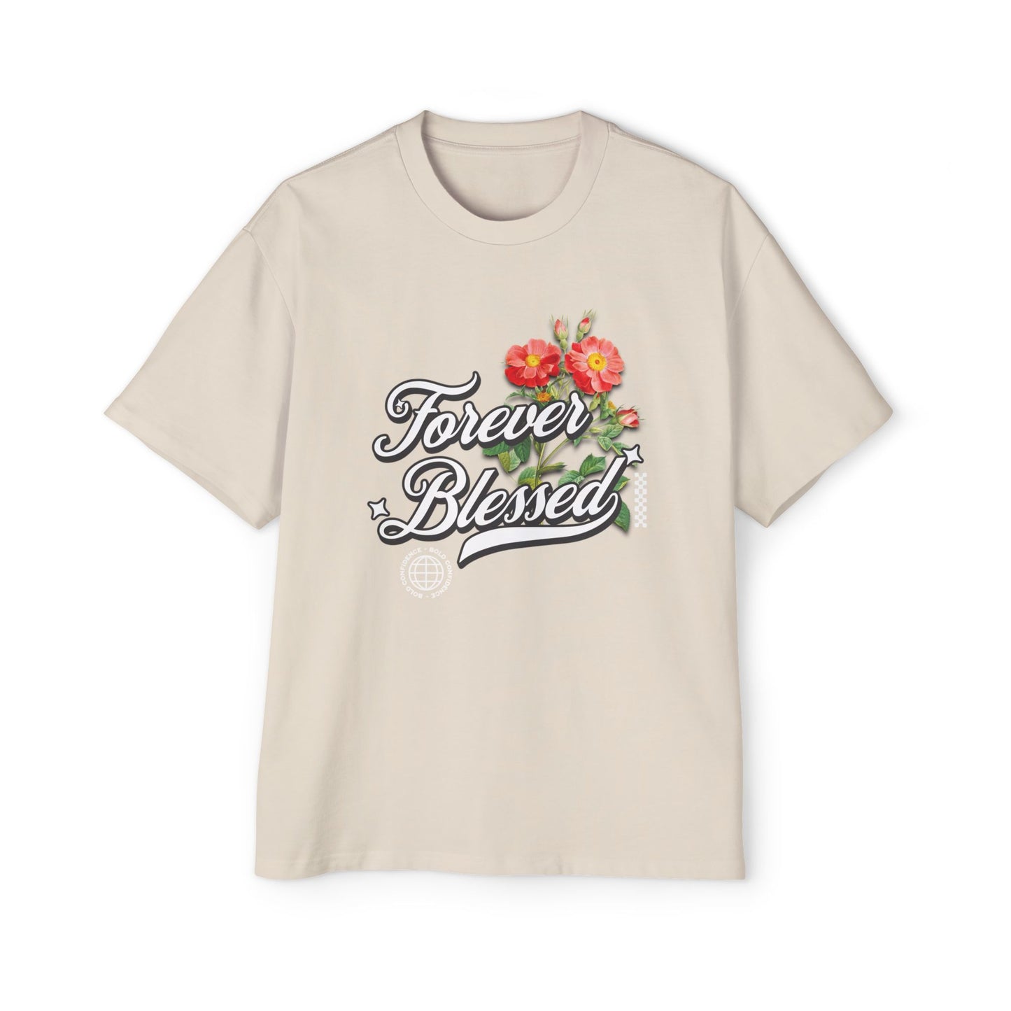 FOREVER BLESSED Men's Heavy Oversized Cotton Tee