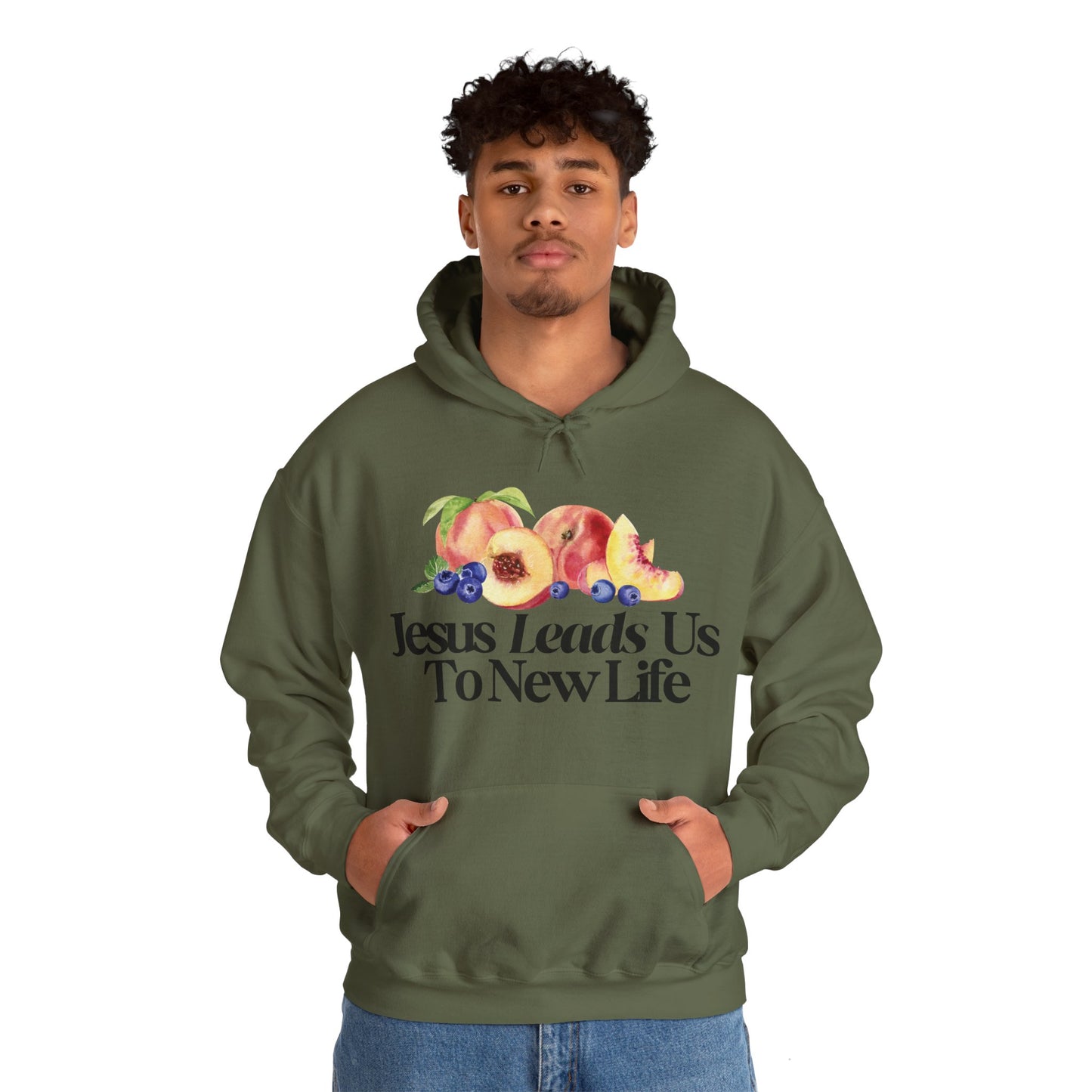 JESUS LEADS US TO NEW LIFE Unisex Heavy Blend Hoodie