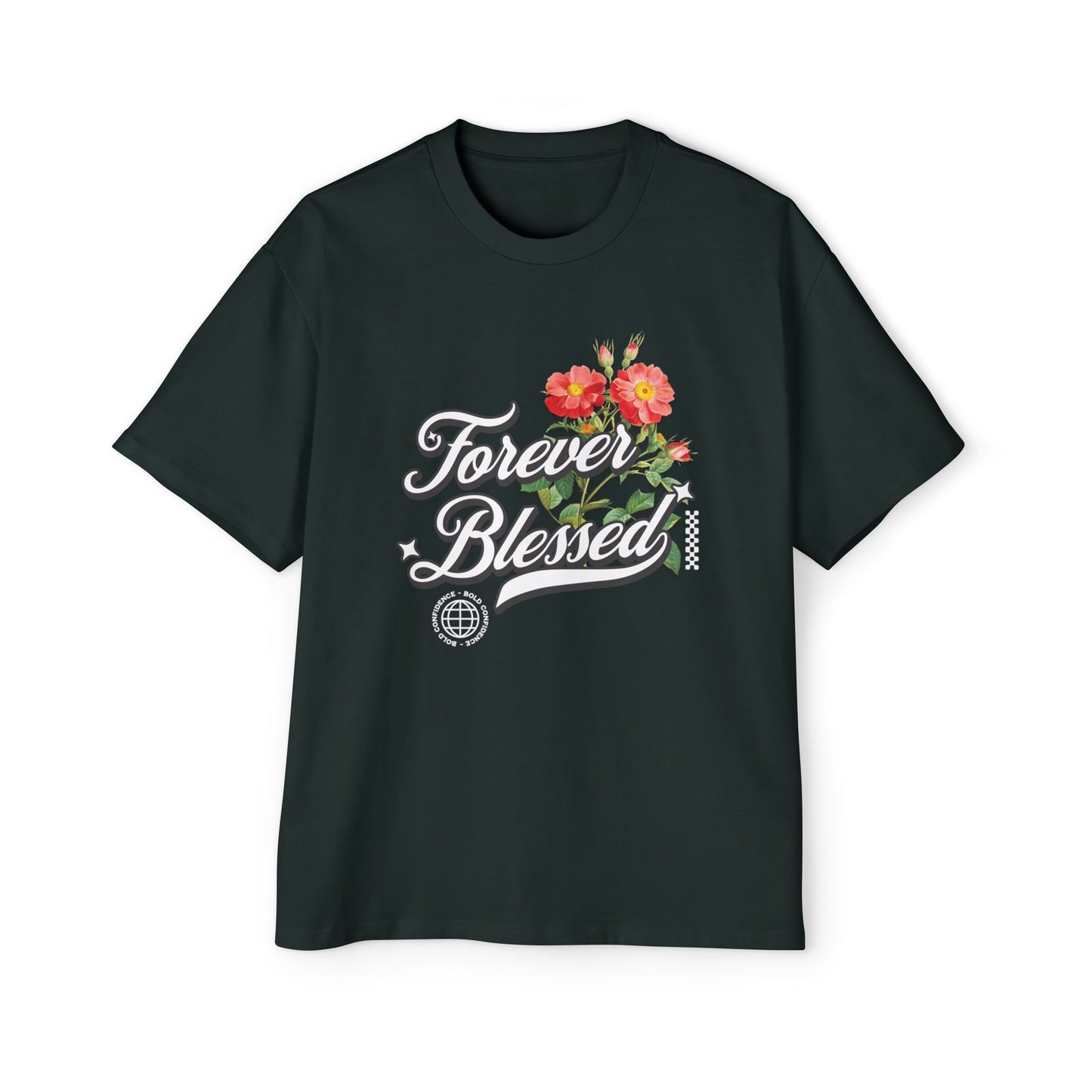 FOREVER BLESSED Men's Heavy Oversized Cotton Tee