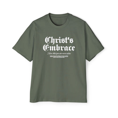 Christ's Embrace Men's Heavy Oversized Cotton Tee