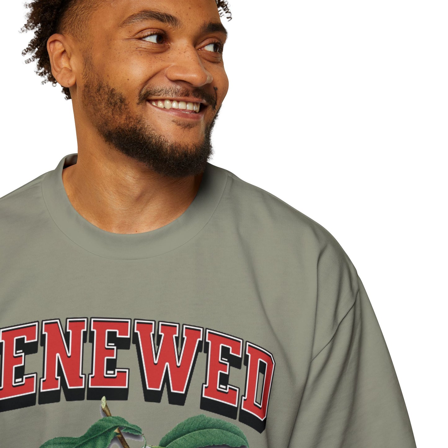 RENEWED IN SPIRIT Men's Heavy Oversized Cotton Tee