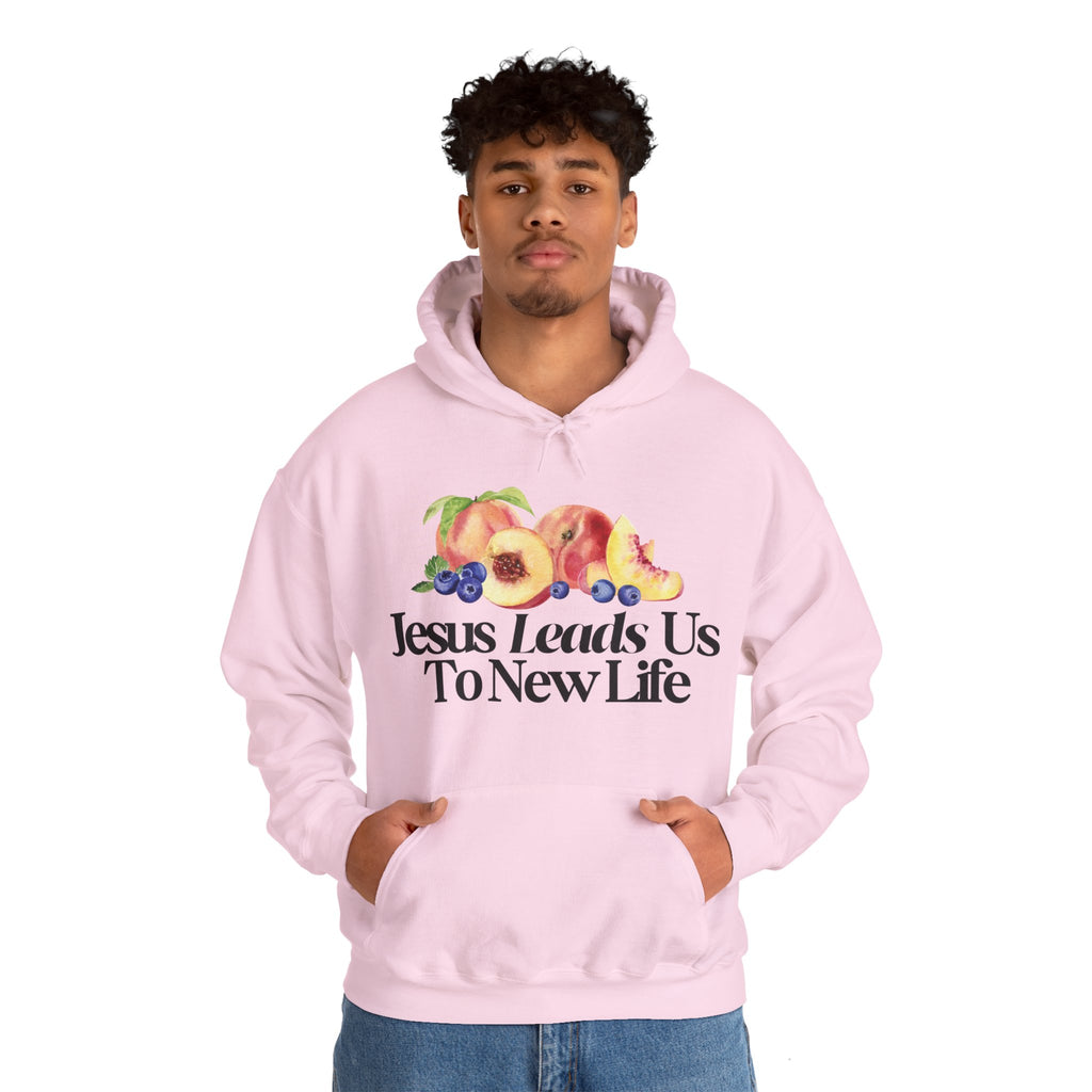 JESUS LEADS US TO NEW LIFE Unisex Heavy Blend Hoodie