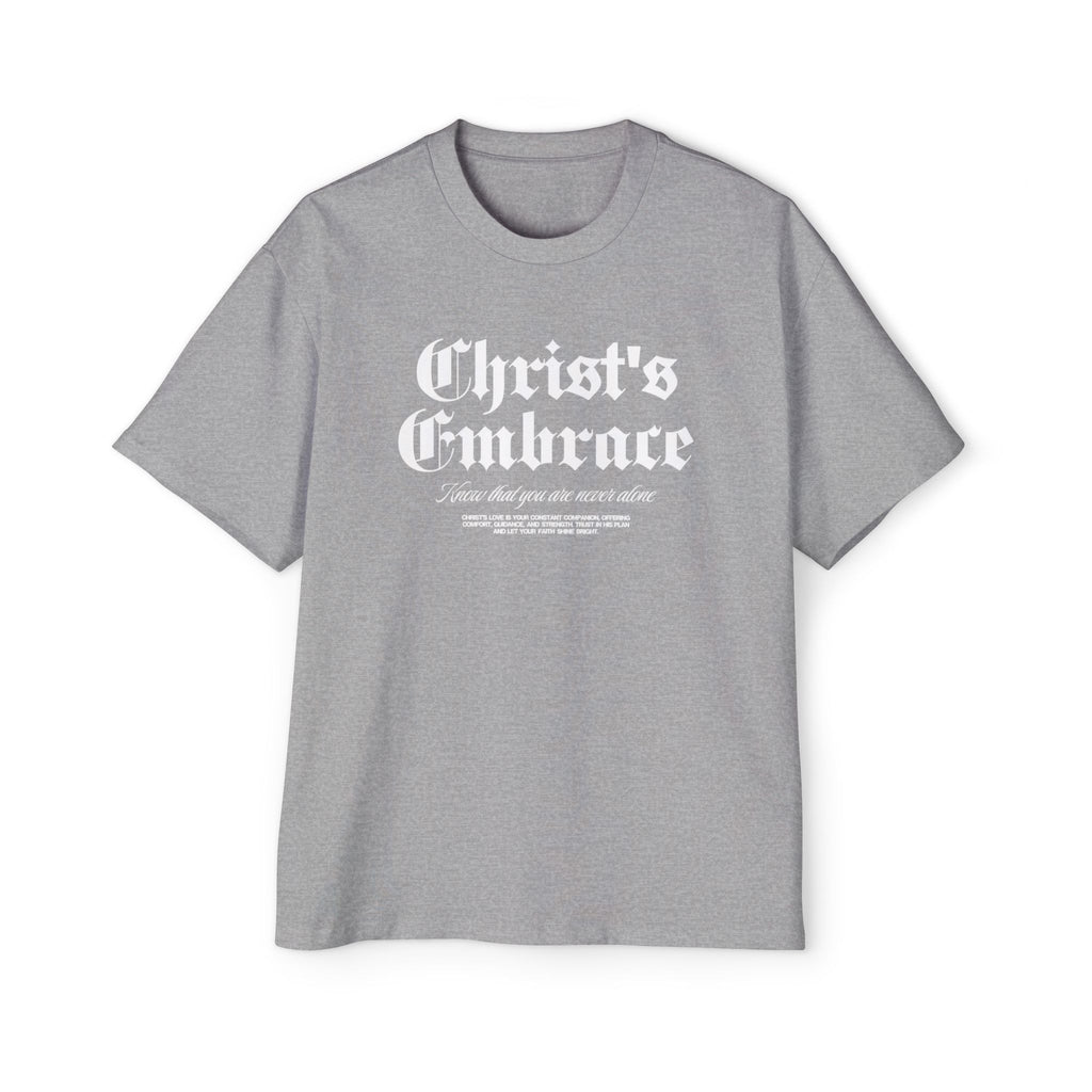 Christ's Embrace Men's Heavy Oversized Cotton T-Shirt