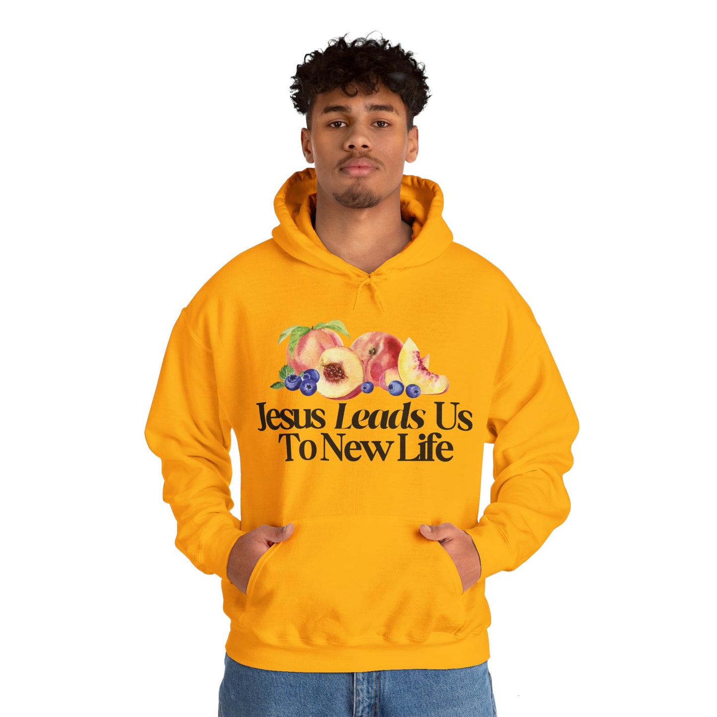 JESUS LEADS US TO NEW LIFE Unisex Heavy Blend Hoodie