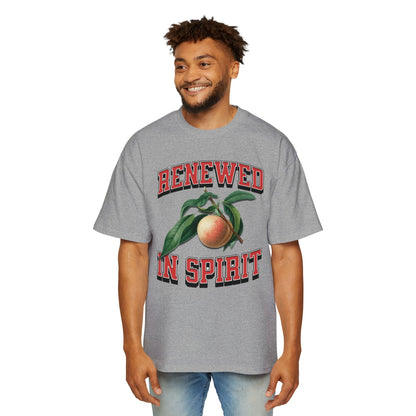 RENEWED IN SPIRIT Men's Heavy Oversized Cotton Tee