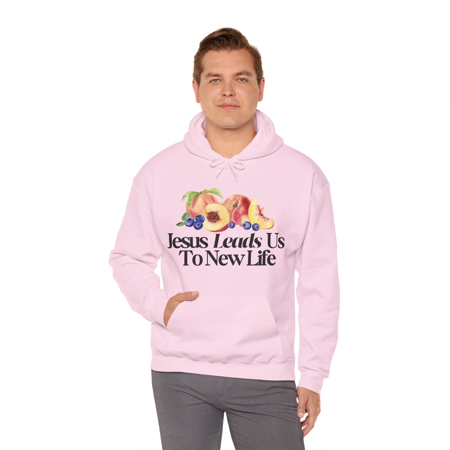 JESUS LEADS US TO NEW LIFE Unisex Heavy Blend Hoodie