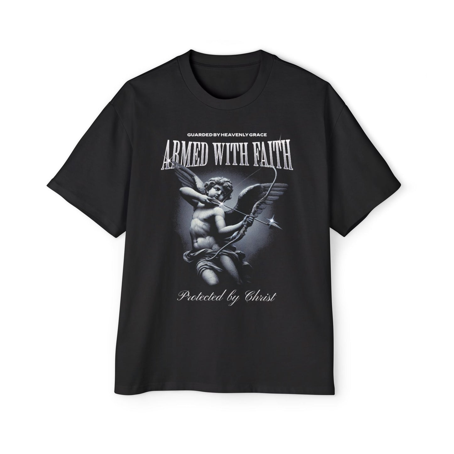 ARMED WITH FAITH Men's Heavy Oversized Cotton T-Shirt - Faith, Can Apparel