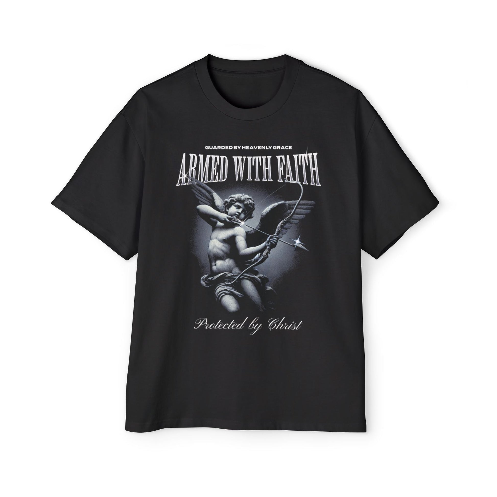 ARMED WITH FAITH Men's Heavy Oversized Cotton T-Shirt - Faith, Can Apparel