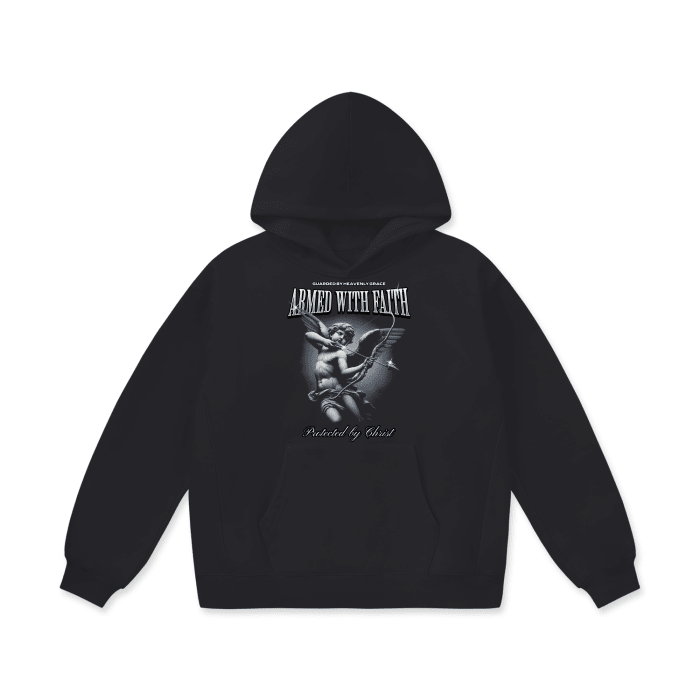 ARMED WITH FAITH Oversize Heavyweight Fleece Hoodie - Faith, Can Apparel