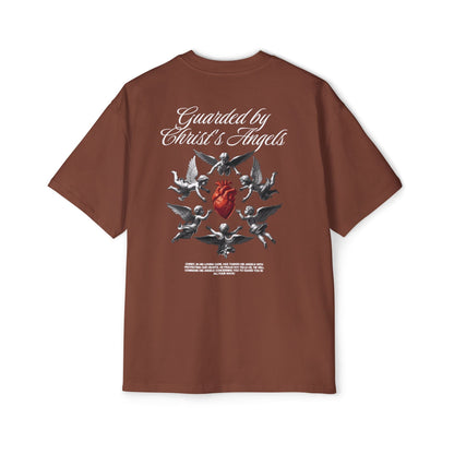 Christ's Embrace Men's Heavy Oversized Cotton T-Shirt - Faith, Can Apparel
