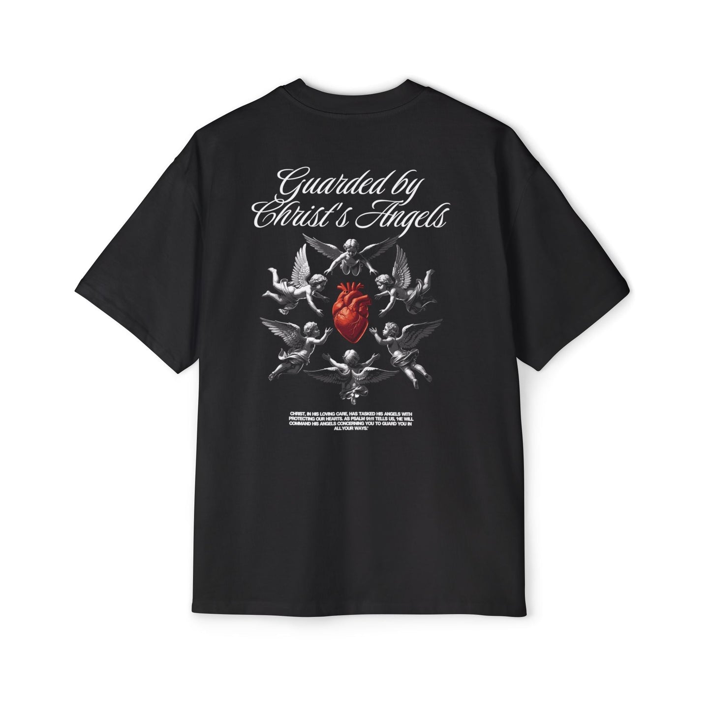Christ's Embrace Men's Heavy Oversized Cotton T-Shirt - Faith, Can Apparel