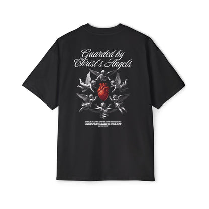 Christ's Embrace Men's Heavy Oversized Cotton T-Shirt - Faith, Can Apparel