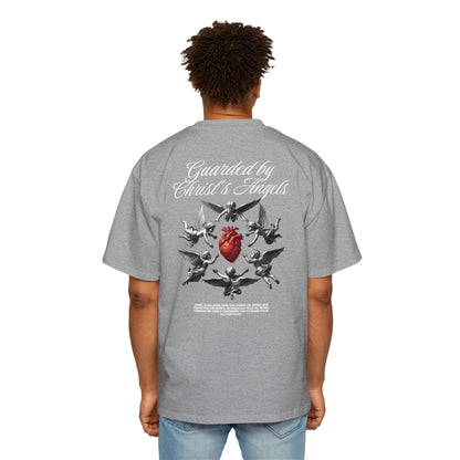 Christ's Embrace Men's Heavy Oversized Cotton T-Shirt - Faith, Can Apparel