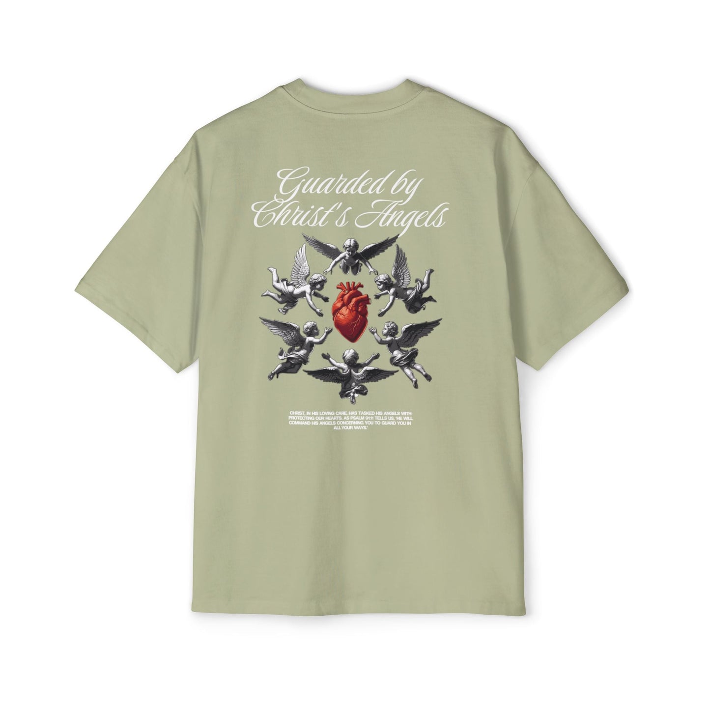 Christ's Embrace Men's Heavy Oversized Cotton T-Shirt - Faith, Can Apparel