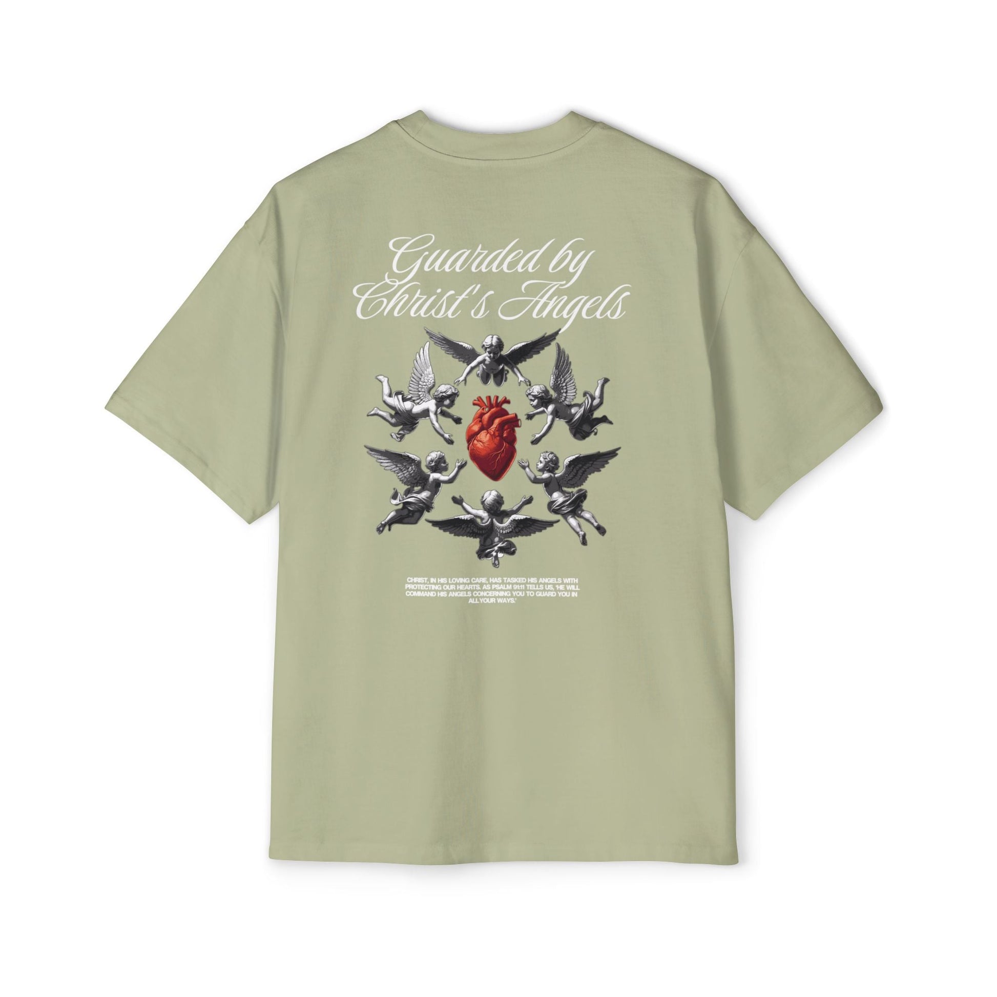 Christ's Embrace Men's Heavy Oversized Cotton T-Shirt - Faith, Can Apparel