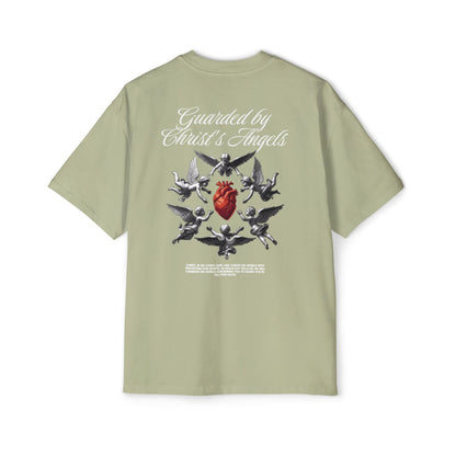 Christ's Embrace Men's Heavy Oversized Cotton T-Shirt - Faith, Can Apparel