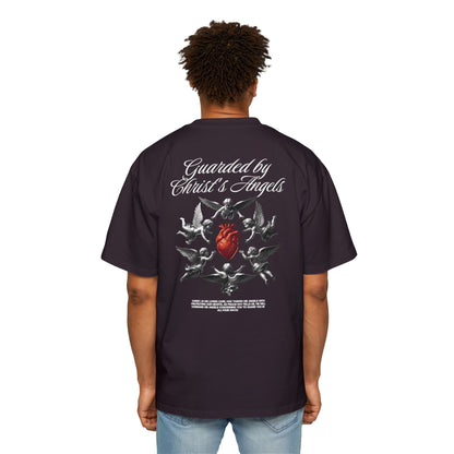 Christ's Embrace Men's Heavy Oversized Cotton T-Shirt - Faith, Can Apparel