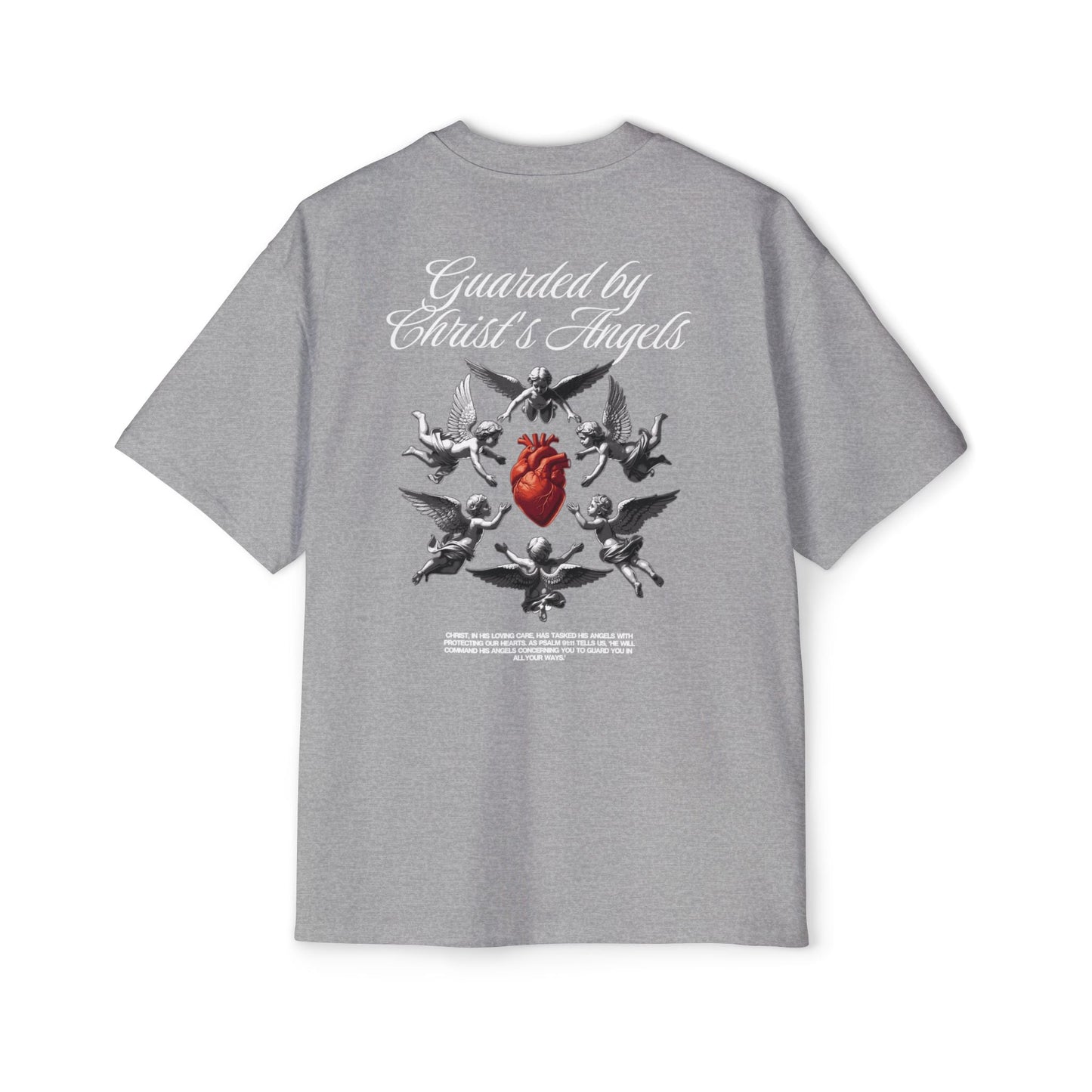 Christ's Embrace Men's Heavy Oversized Cotton T-Shirt - Faith, Can Apparel