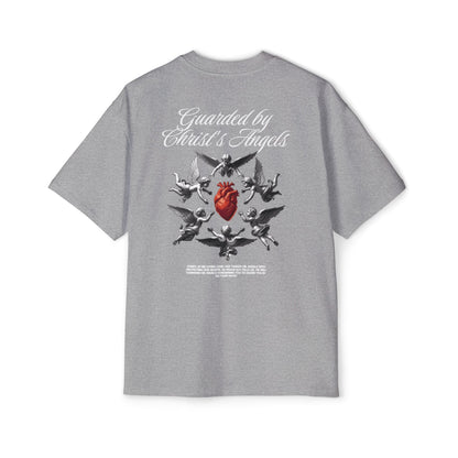 Christ's Embrace Men's Heavy Oversized Cotton T-Shirt - Faith, Can Apparel