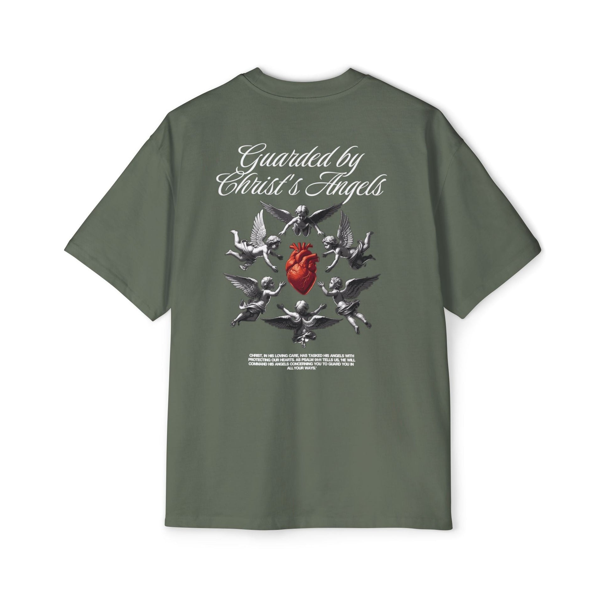 Christ's Embrace Men's Heavy Oversized Cotton T-Shirt - Faith, Can Apparel