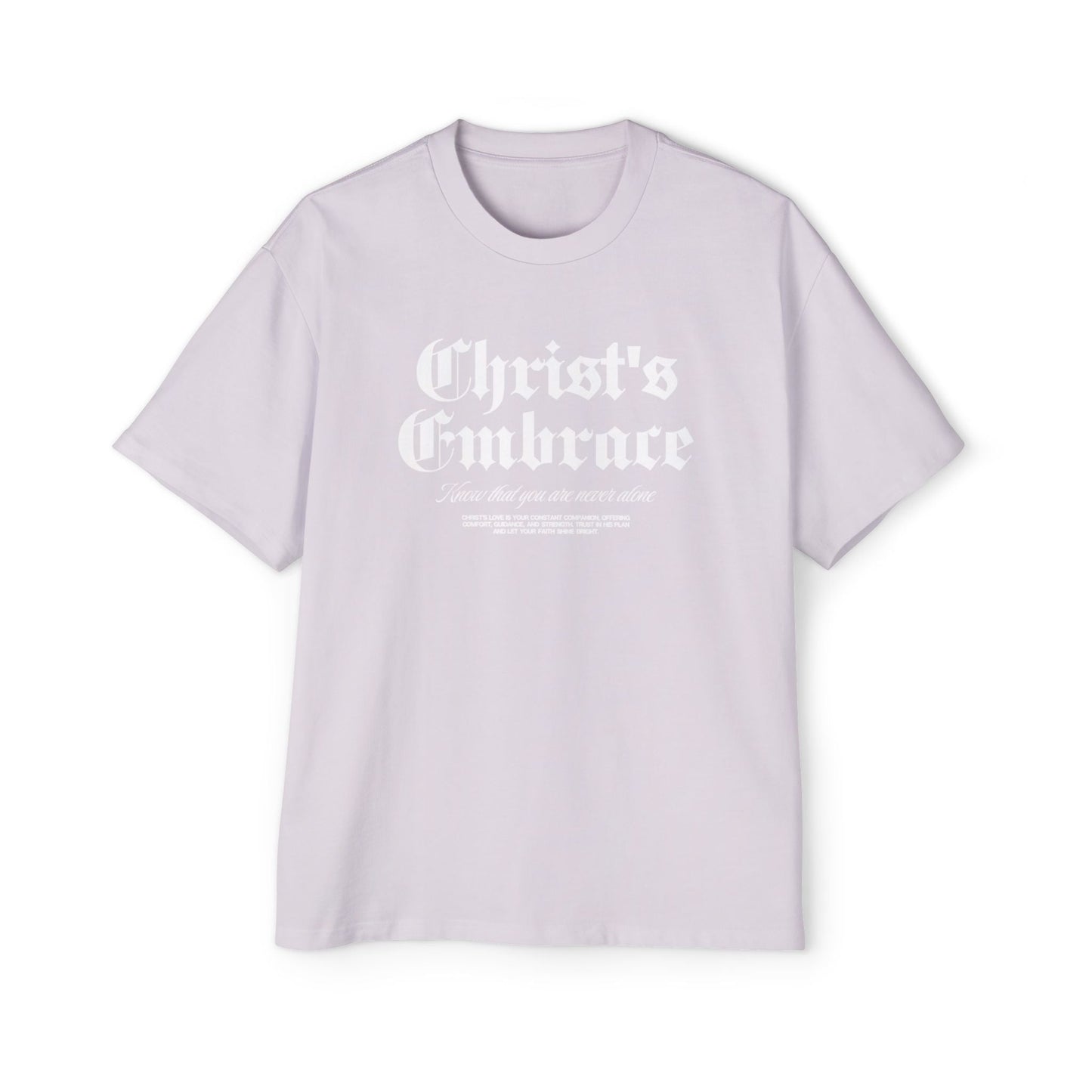 Christ's Embrace Men's Heavy Oversized Cotton T-Shirt - Faith, Can Apparel
