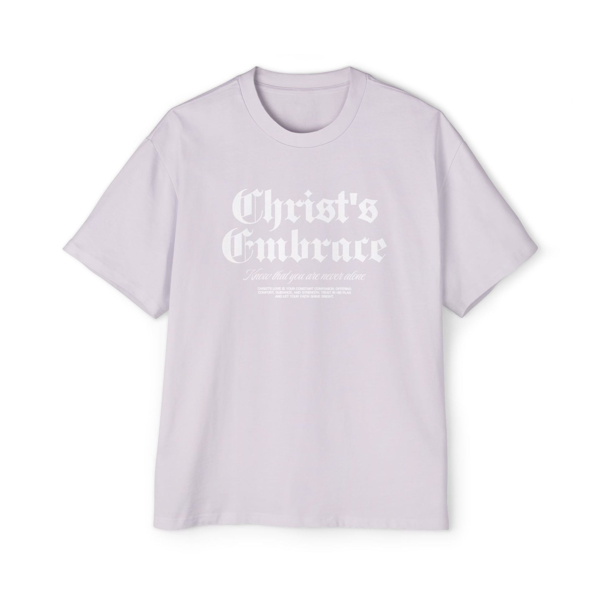 Christ's Embrace Men's Heavy Oversized Cotton T-Shirt - Faith, Can Apparel