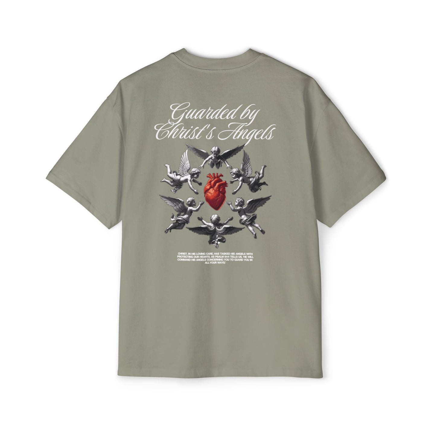Christ's Embrace Men's Heavy Oversized Cotton T-Shirt - Faith, Can Apparel