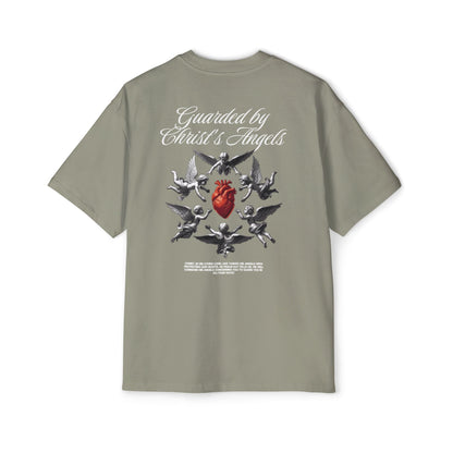 Christ's Embrace Men's Heavy Oversized Cotton T-Shirt - Faith, Can Apparel