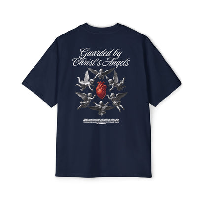 Christ's Embrace Men's Heavy Oversized Cotton T-Shirt - Faith, Can Apparel