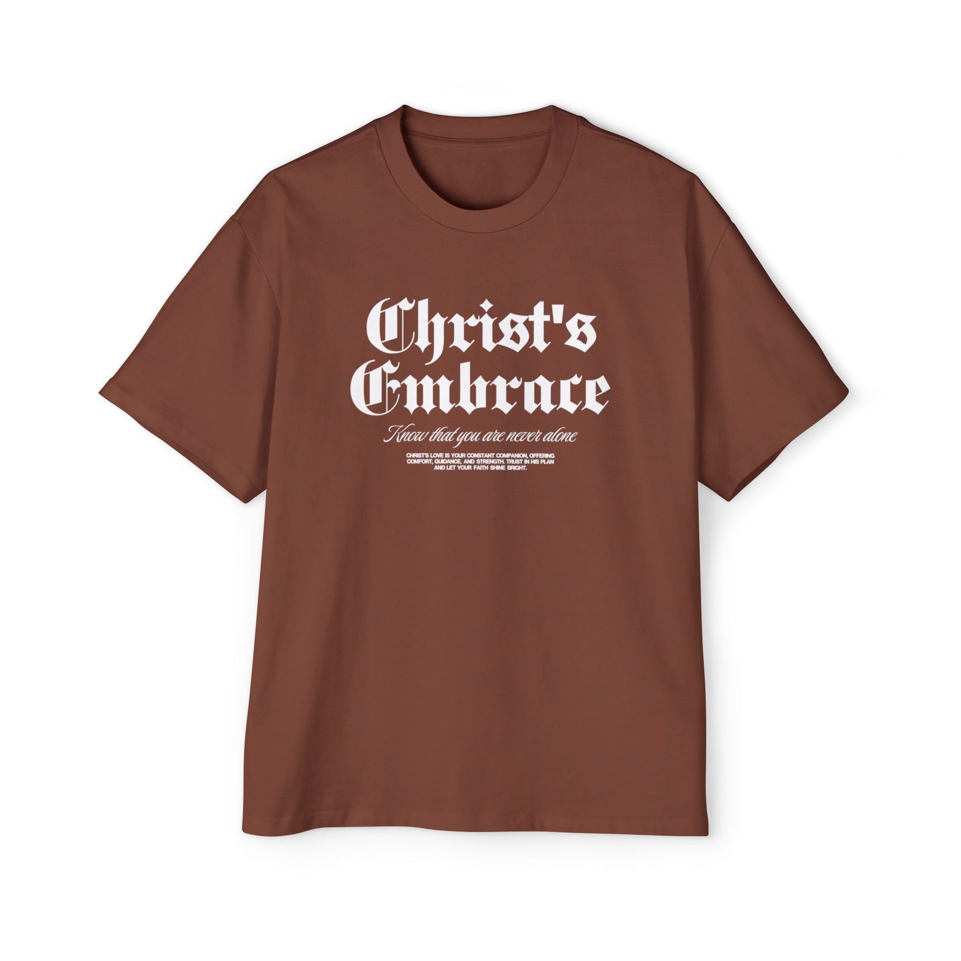 Christ's Embrace Men's Heavy Oversized Cotton T-Shirt - Faith, Can Apparel