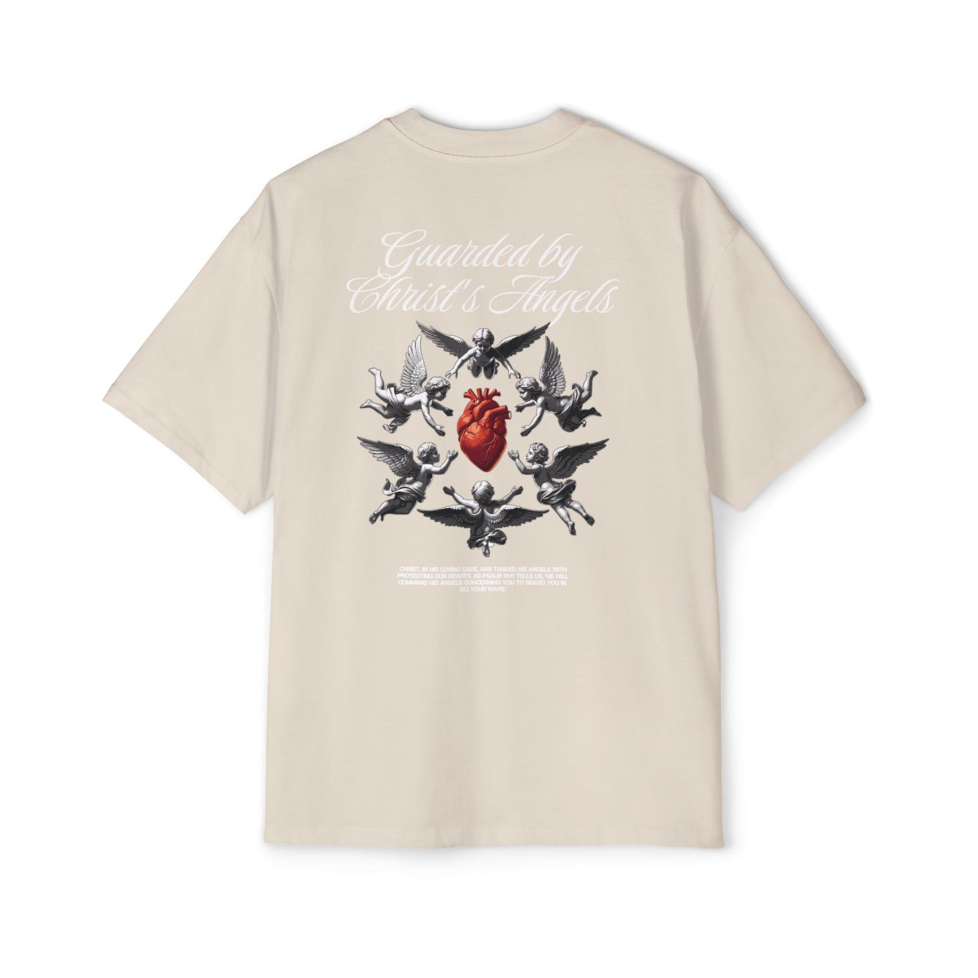 Christ's Embrace Men's Heavy Oversized Cotton T-Shirt - Faith, Can Apparel