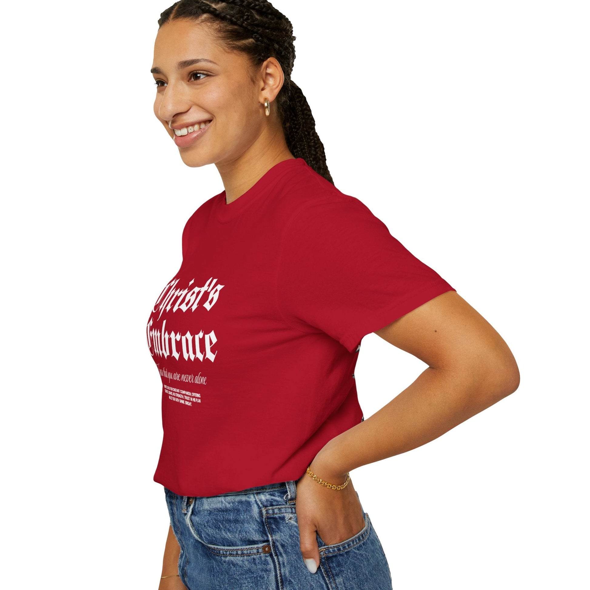 Christ's Embrace Women's Ring Spun Cotton T-Shirt - Faith, Can Apparel