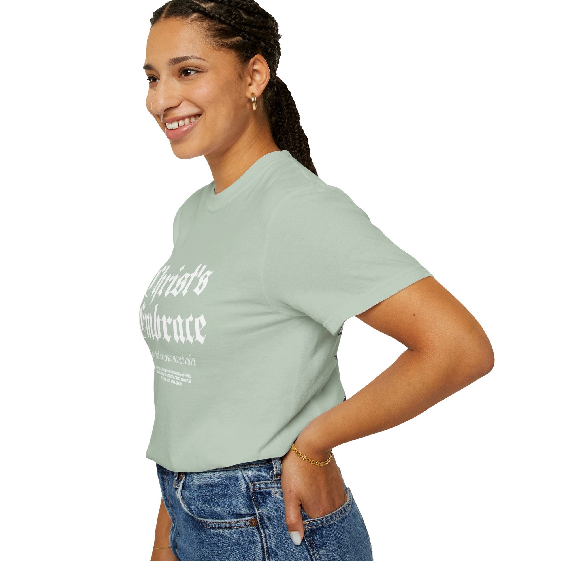 Christ's Embrace Women's Ring Spun Cotton T-Shirt - Faith, Can Apparel