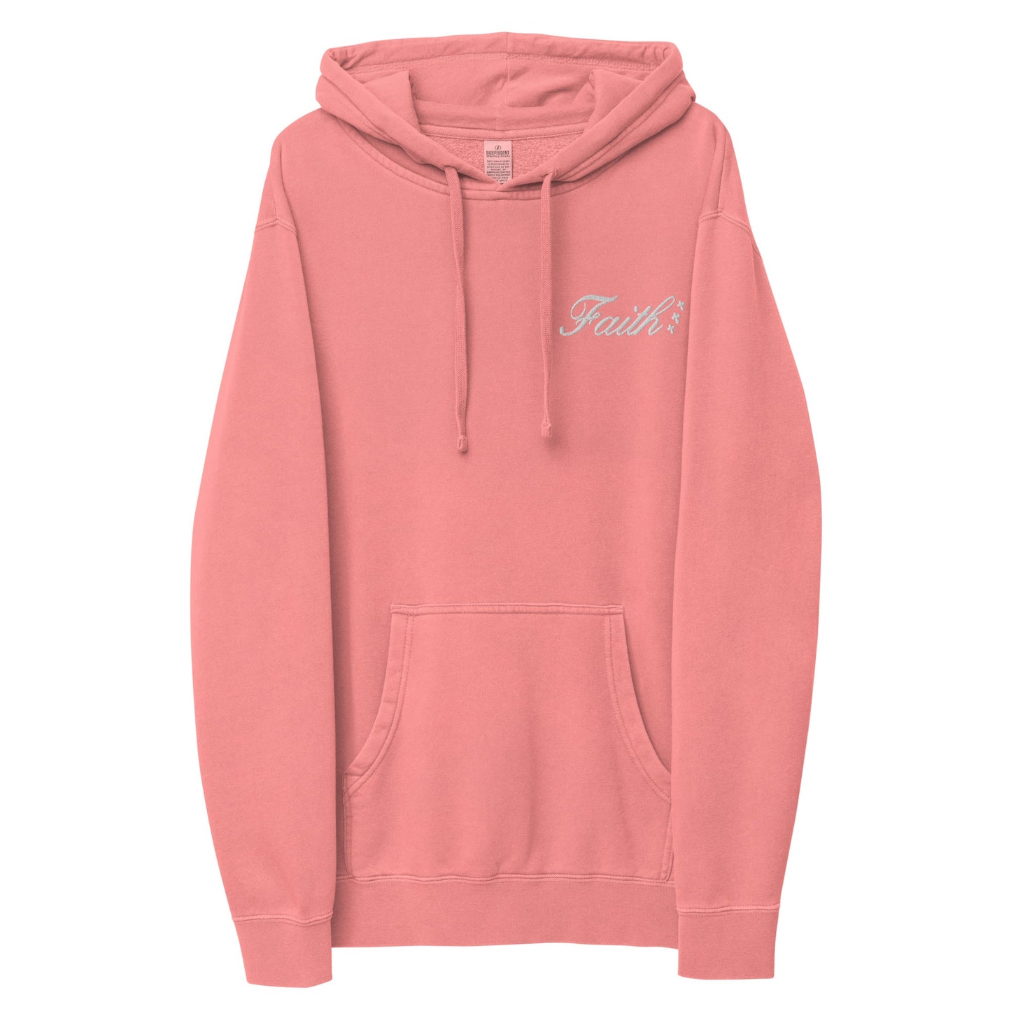 Embroidered Holy Trinity "Faith" Set Unisex Pigment Dyed Hoodie - Faith, Can Apparel