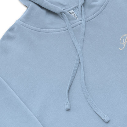 Embroidered Holy Trinity "Faith" Set Unisex Pigment Dyed Hoodie - Faith, Can Apparel