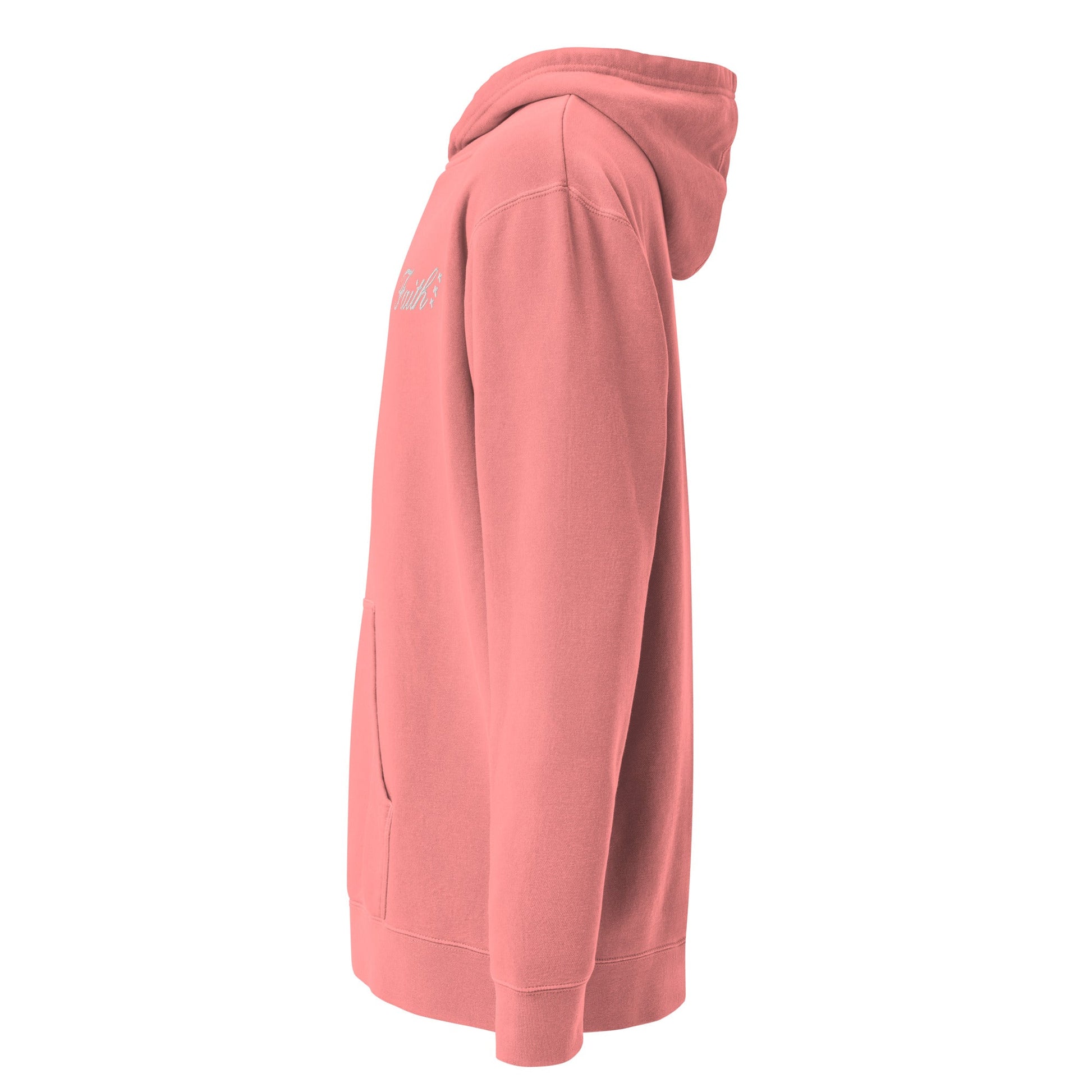 Embroidered Holy Trinity "Faith" Set Unisex Pigment Dyed Hoodie - Faith, Can Apparel