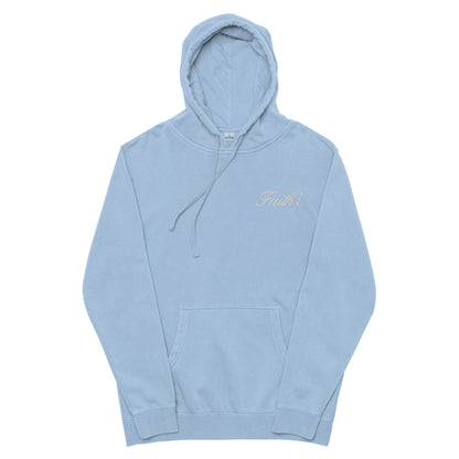 Embroidered Holy Trinity "Faith" Set Unisex Pigment Dyed Hoodie - Faith, Can Apparel