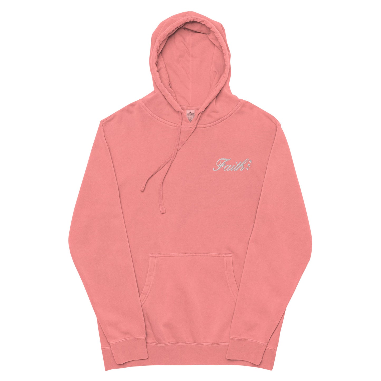 Embroidered Holy Trinity "Faith" Set Unisex Pigment Dyed Hoodie - Faith, Can Apparel