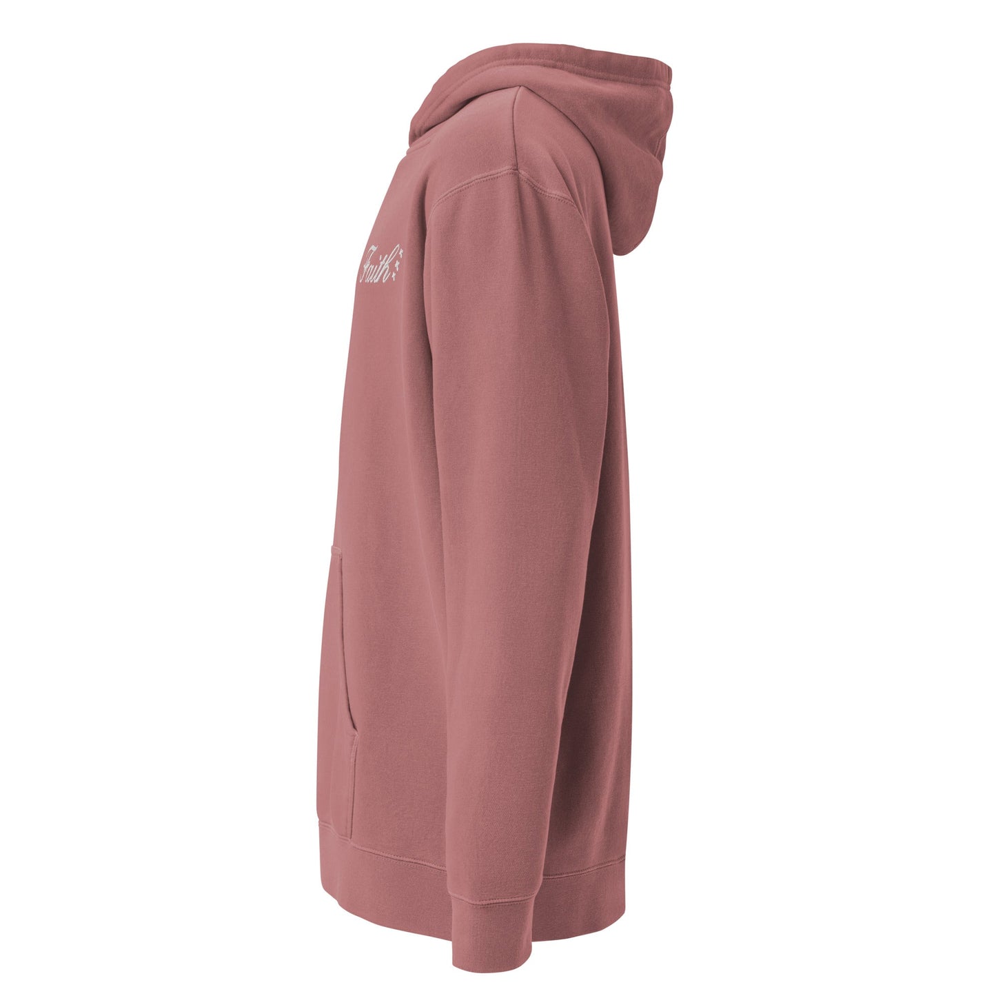 Embroidered Holy Trinity "Faith" Set Unisex Pigment Dyed Hoodie - Faith, Can Apparel