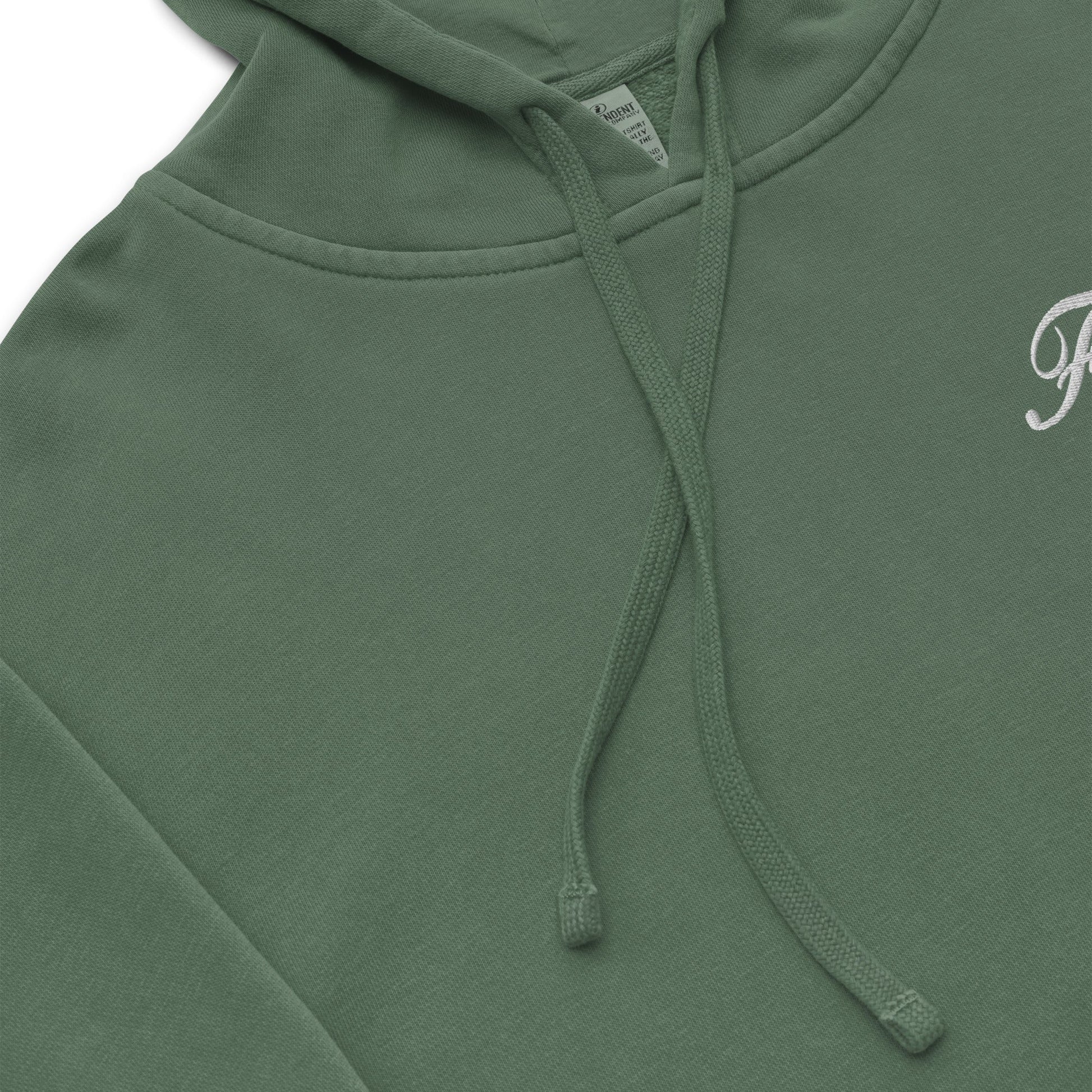 Embroidered Holy Trinity "Faith" Set Unisex Pigment Dyed Hoodie - Faith, Can Apparel
