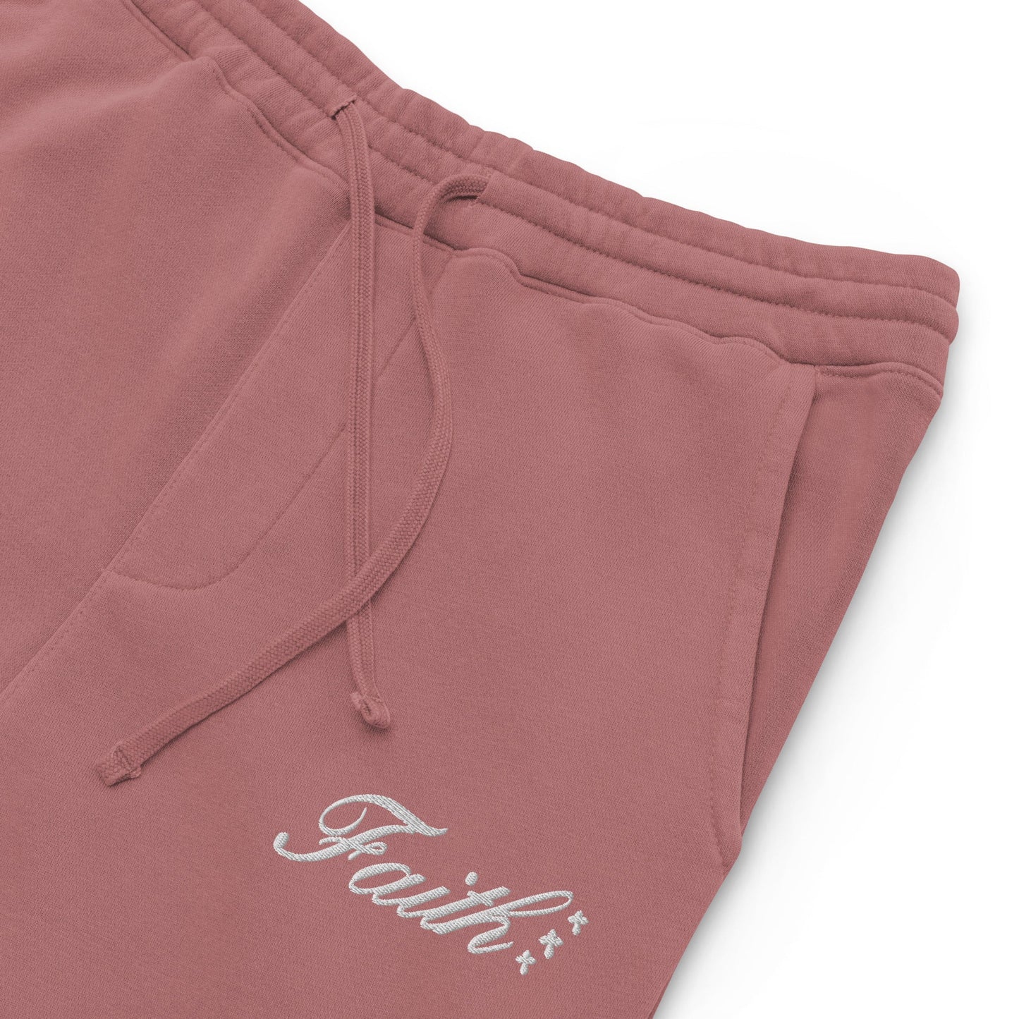 Embroidered Holy Trinity "Faith" Set Unisex Pigment Dyed Sweatpants - Faith, Can Apparel