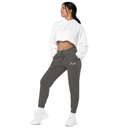 Embroidered Holy Trinity "Faith" Set Unisex Pigment Dyed Sweatpants - Faith, Can Apparel